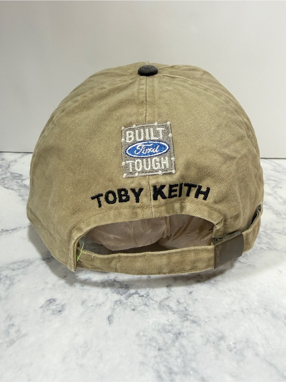 Ford Toby Keith tan baseball cap hat embroidered cotton - Picture 3 of 5